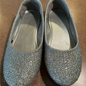 Silver glitter shoes